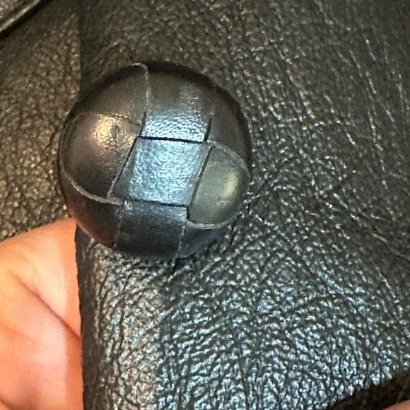 DOLCE & GABBANA MEN'S BLACK LEATHER PEACOAT JACKET / SZ 46 (LARGE) - Picture 5 of 15